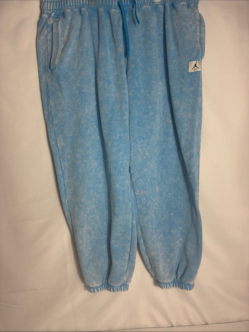 Jordan Flight Washed Fleece Pants Dark Powder Blue Women's Loose Fit Joggers 2XL